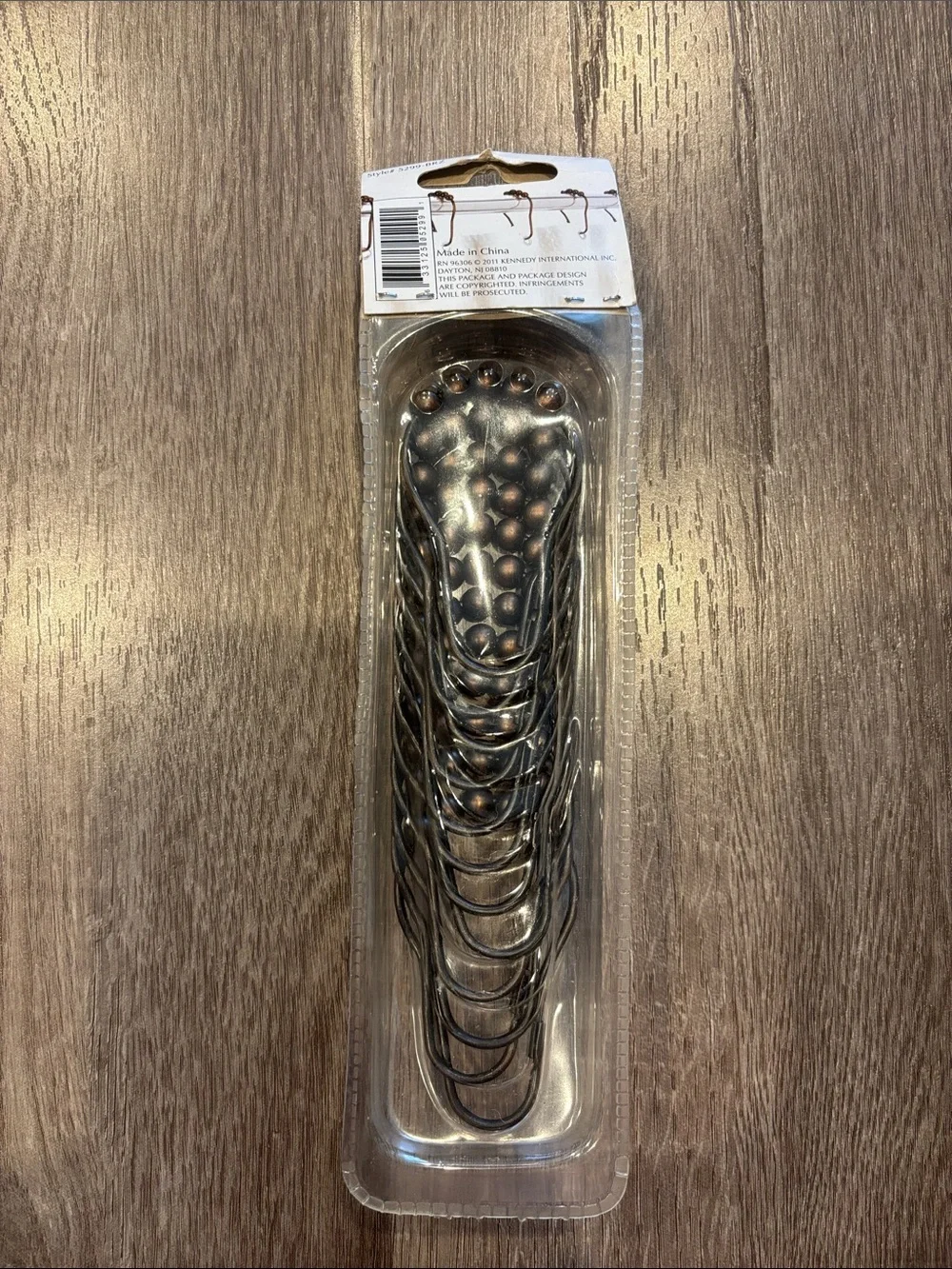 bath bliss Bronze Finish 12 Roller Rings - Bronze Beaded Shower Curtain Hooks